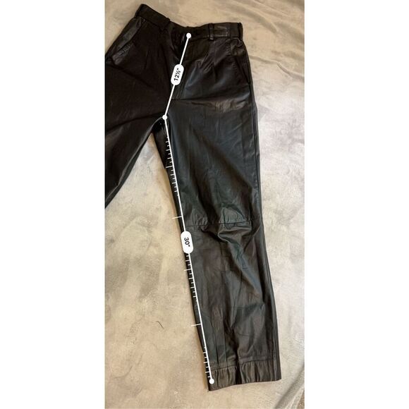 Women’s Vintage Black Leather Straight Leg Pants 31 - Picture 6 of 12